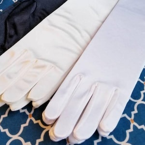Choose Color - 23&quot; Long - Opera Gloves Satin - Formal Wear Gloves - Costume Gloves  - Satin Gloves - Bridal Satin Gloves - Debutante Gloves