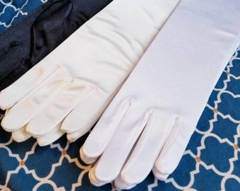 Choose Color - 23" Long - Opera Gloves Satin - Formal Wear Gloves - Costume Gloves  - Satin Gloves - Bridal Satin Gloves - Debutante Gloves