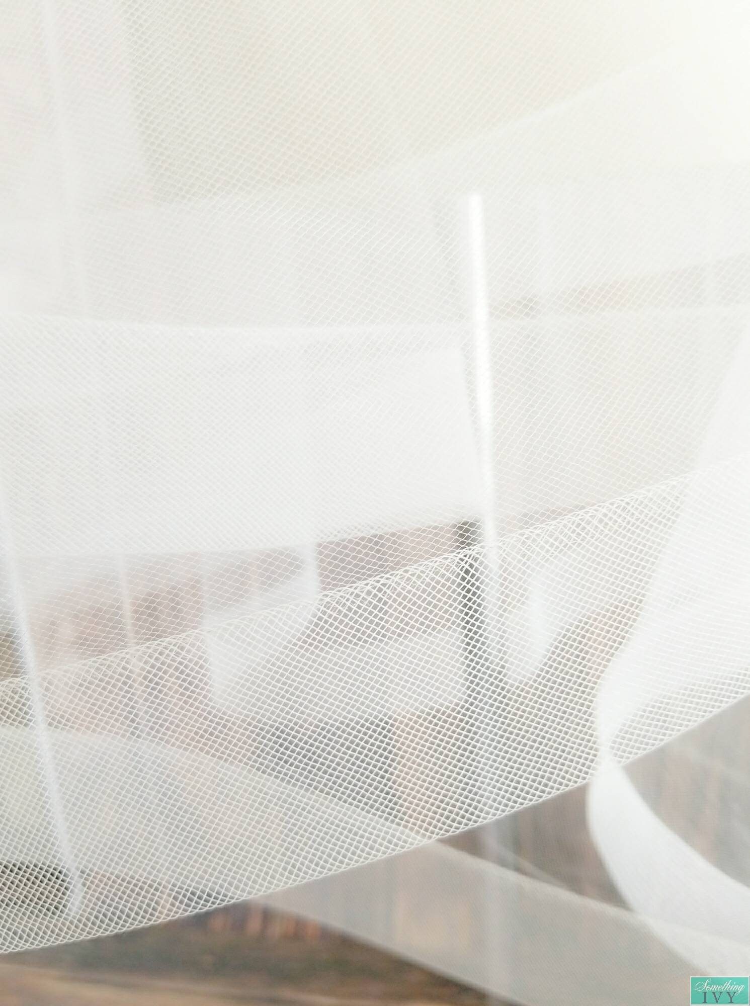 2 Tier Horsehair Edge Wedding Veil Horsehair Trim Edge Veil Etsy