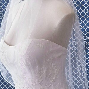 Satin Ribbon Edge - Wedding Veil - Ribbon Satin Wedding Veil, Simple Wedding Veil