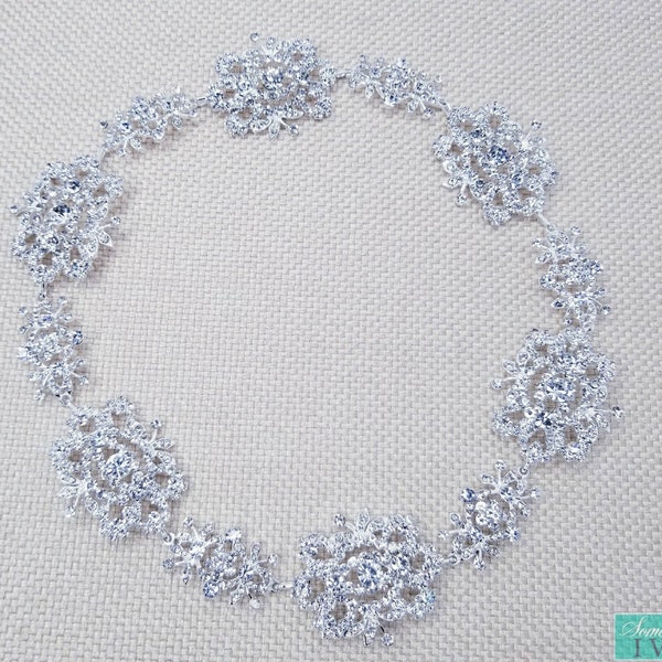 Fast Ship - 360 Halo - Full Circle Halo Headband - Halo Headpiece - Crystal Headband - Rhinestone Halo