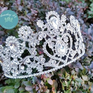 Fast Ship - 3&quot; Silver Tiara,Silver Crystal Tiara, Silver Headband, Silver Tiaras, Silver Rhinestone Tiaras, Wedding Silver Crowns