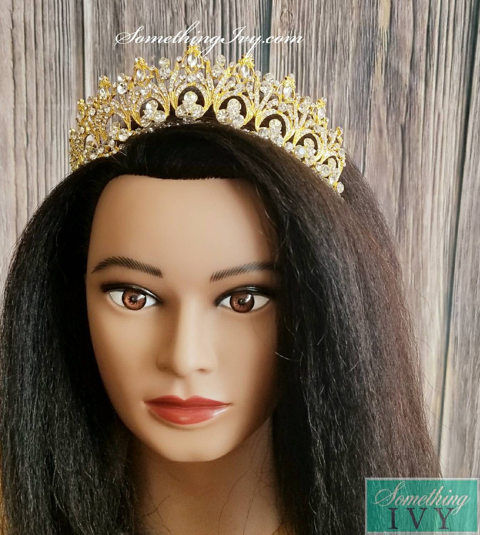 2 Gold Tiara Gold Crystal Tiara Gold Headband Gold Etsy