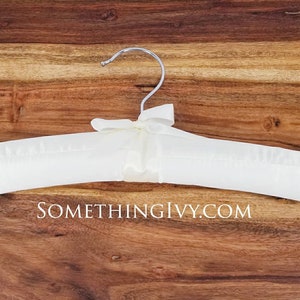 Fast Ship - Ivory Padded Dress Hanger, Satin Padded Hanger, Ivory Satin Hanger, Black Satin Hanger, Blush Satin Hanger, Lingerie Hanger