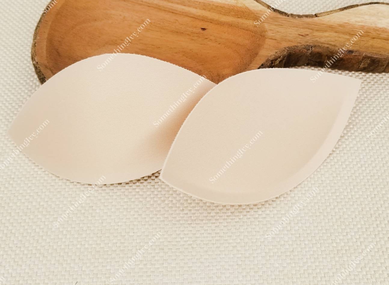 White Slightly Padded Bra Pad Sewing in Insert Foam Cup sold by the Pair -   Canada
