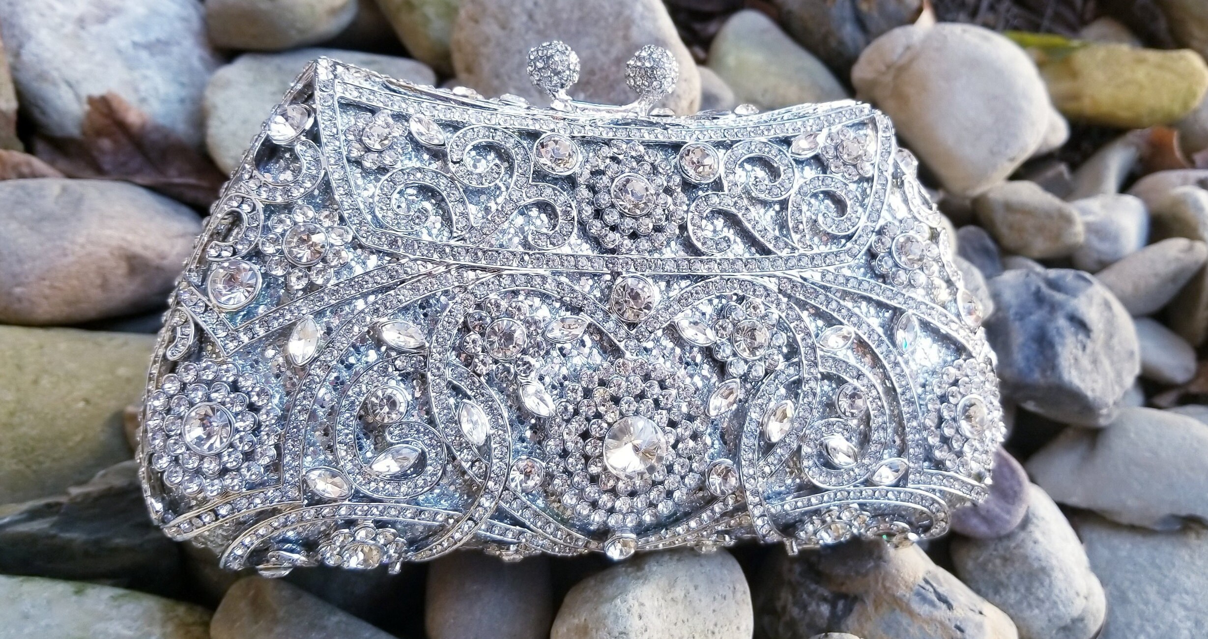 Crystal Rabbit Purse Crystal & Rhinestone Clutch- Crystal Wedding Purses - Pageant Crystal ...