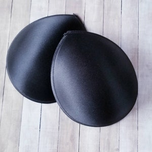 Choose Size - Tear Drop Black Bra Cups, Foam Bra Cups Size B, Sew In Bra Cups, Bra Pads, Size B Bra Cups, Black Bra