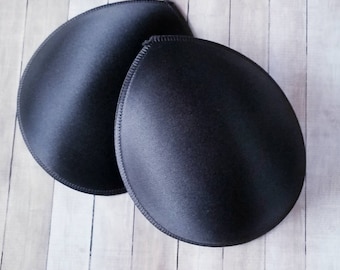 Elige tu talla: copas negras con forma de lágrima, copas de espuma talla B, copas para coser, almohadillas, copas talla B, sujetador negro