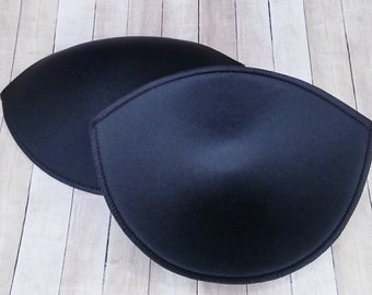 Choose Size - Soft Black Foam Filled Bra Cups - Foam Bra Cups - Bra Cups - Black Bra - Standard Foam Cups