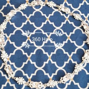 360 Halo - Full Circle Halo Crystal Headband - Halo Headpiece - Crystal Headband - Rhinestone Halo