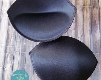 Elige tu talla - Copas de sujetador push up rellenas de espuma negra - Copas de sujetador de espuma - Copas de sujetador - Almohadillas push up negras para sujetador