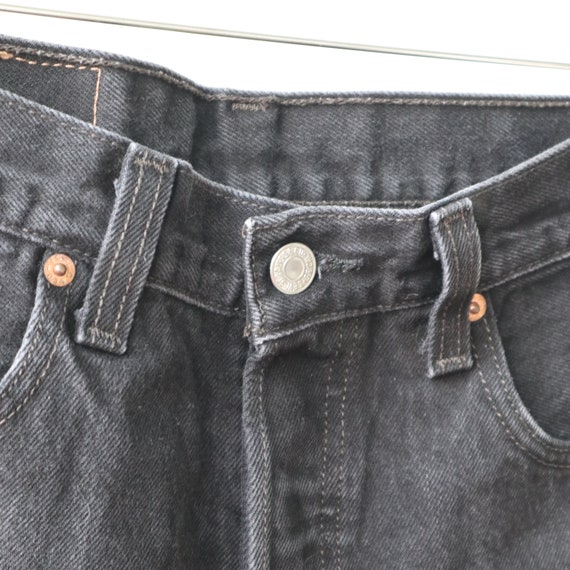 Vintage Levi's 501 Black Denim Shorts Size 30 - image 8
