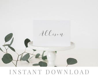 printable place card etsy printable name cards