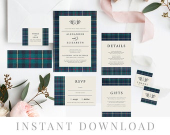 Scottish Invitation Etsy