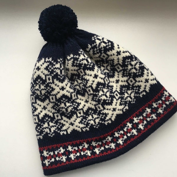 Chapeau de laine nordique, chapeau de laine bleu d’hiver, chapeau tricoté de Noël, chapeau de laine tricoté norvégien, chapeau d’hiver extra chaud, chapeau d’hiver pour hommes, tricots estoniens
