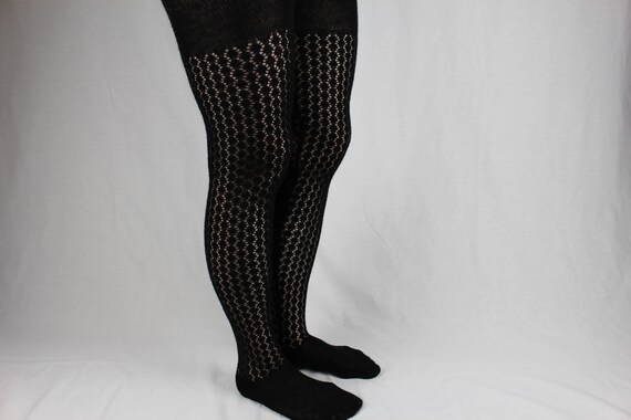 Knitted Wool Tights Black Lace Tights Women s Winter Tights
