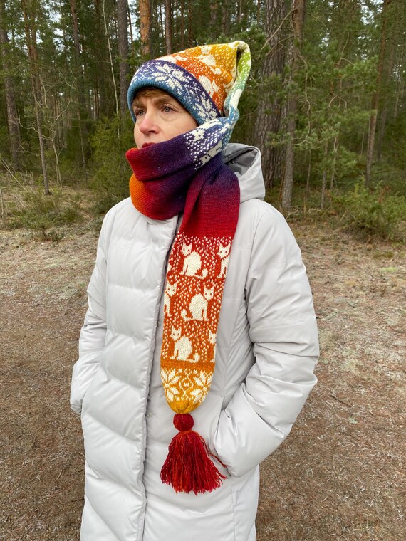 Berretto Invernale In Lana Oops Streetwear - Design Fumetti Supereroi - Nero Lungo Beanie Unisex In Acrilico (Made In Austria)