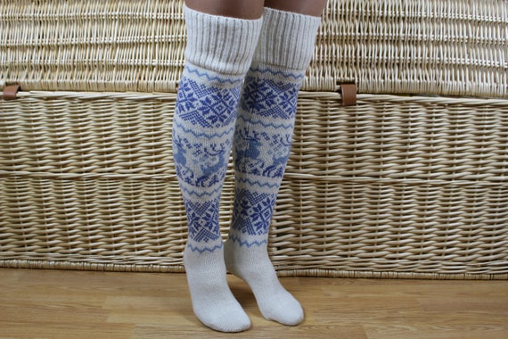 women's wool knee high socks