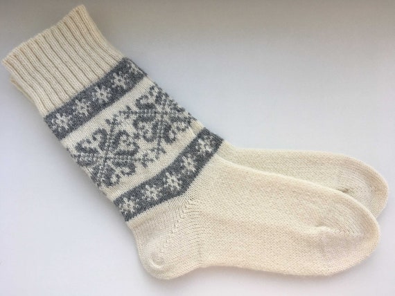 Calcetines de invierno para hombre con estampado noruego