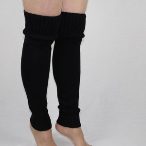 Wool knit leg warmers, Winter black leg warmers, Wool leg warmers, Womens leg warmers, Christmas gift, Estonian knit, Winter accessory