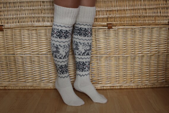 long wool socks womens