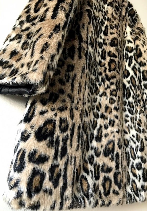 Faux Fur Leopard Print Coat. Faux Fur Cheetah print. Leopard | Etsy