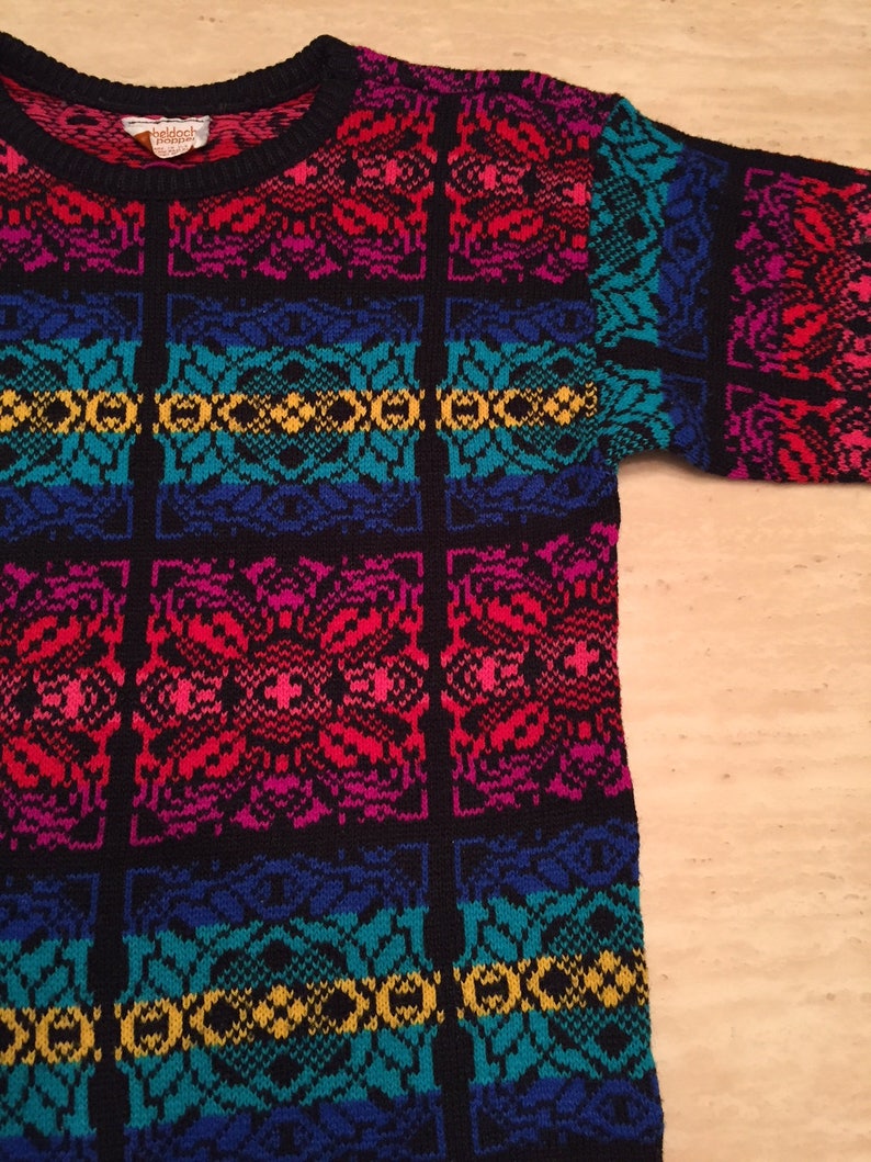 Vintage Pullover 80s Sweater Ugly Sweater 80s Sweater Bright Rainbow Bright Rainbow Rainbow Crewneck Colorful 80s Rainbow Sweater Pullover Sweaters Clothing Ugaurbanag Com