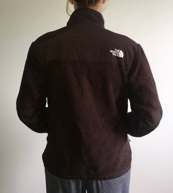 brown north face coat