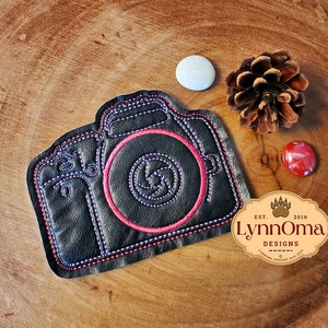Digital File~ Embroidered DSLR Camera Coaster Design for Machine Embroidery. 4x4 Hoop. LynnOma Designs