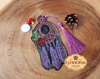 Fichier numérique ~ signet attrape-rêves brodé pour broderie Machine. Arceau 4x4. LynnOma Designs