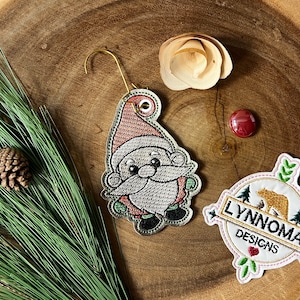 Embroidered Santa Ornament Design: 4x4 Hoop (Digital File)