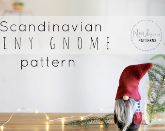 Scandinavian TINY gnome  pattern by NORDIKatja , do it yourself, DIY , PDF download pattern for Tomte or Nisse