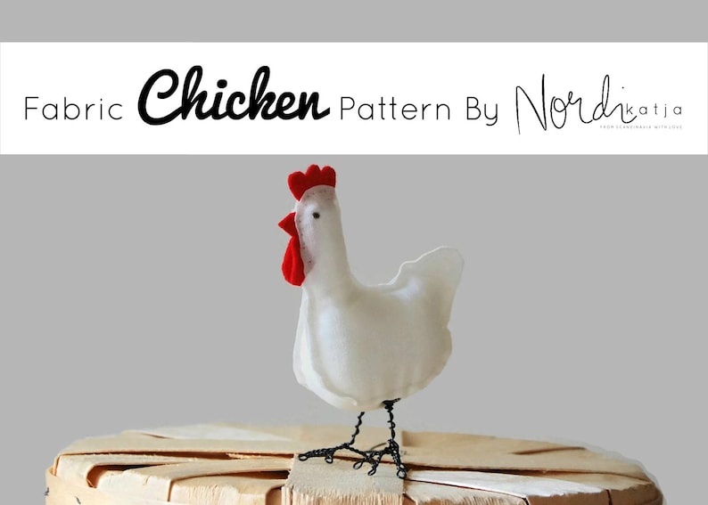 Chicken Pattern PDF by NORDIKatja , do it yourself, Country Chicken, Hen , Downloadable pattern , image 1