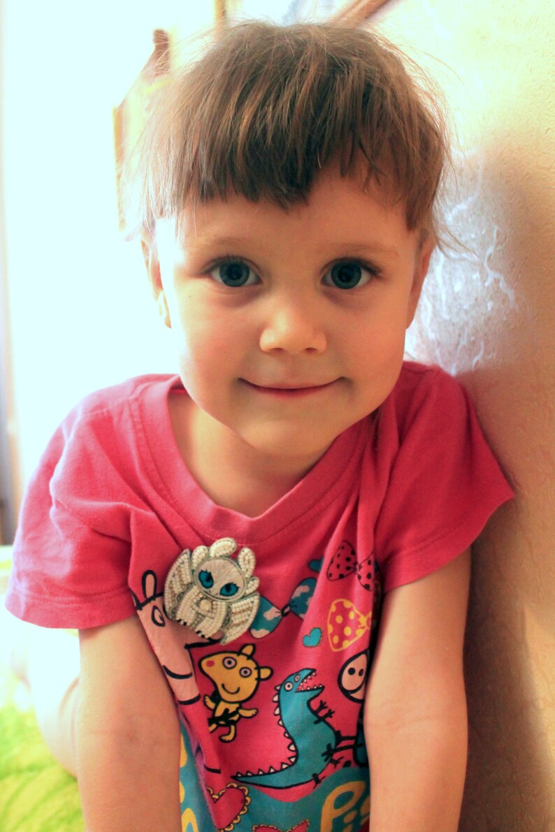 How to train your dragon jewelry light fury brooch pin bead Etsy