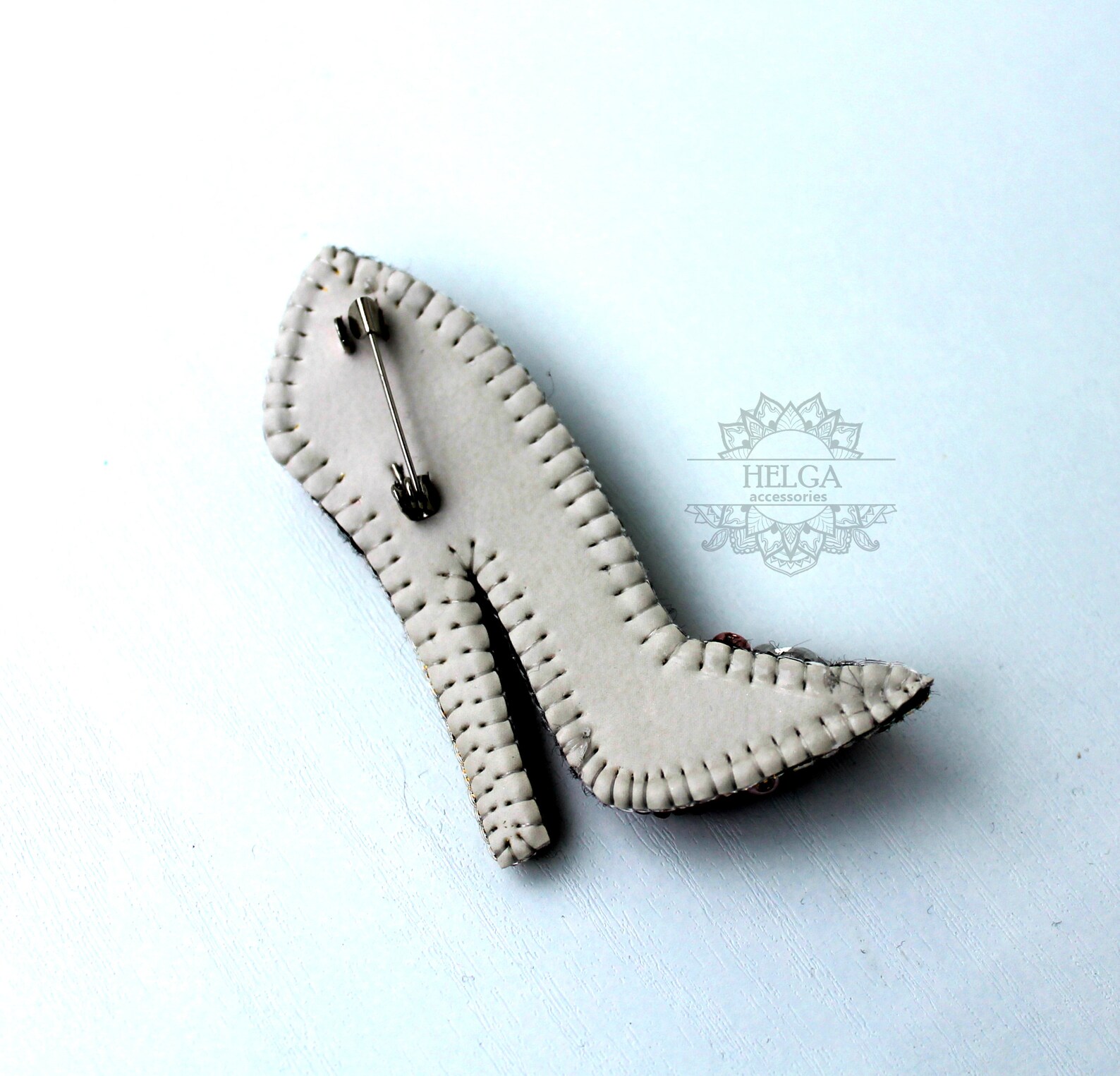 Red Brooch Slipper High Heel Shoe Brooch Rose Heel Pin Etsy