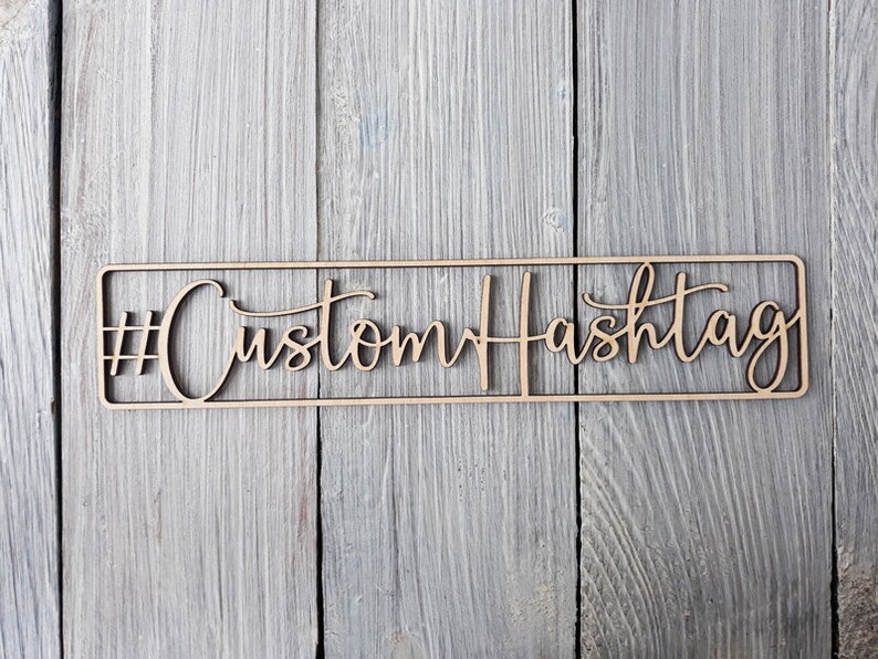 Wedding Hashtag Sign Custom hashtag name sign Personalized Etsy