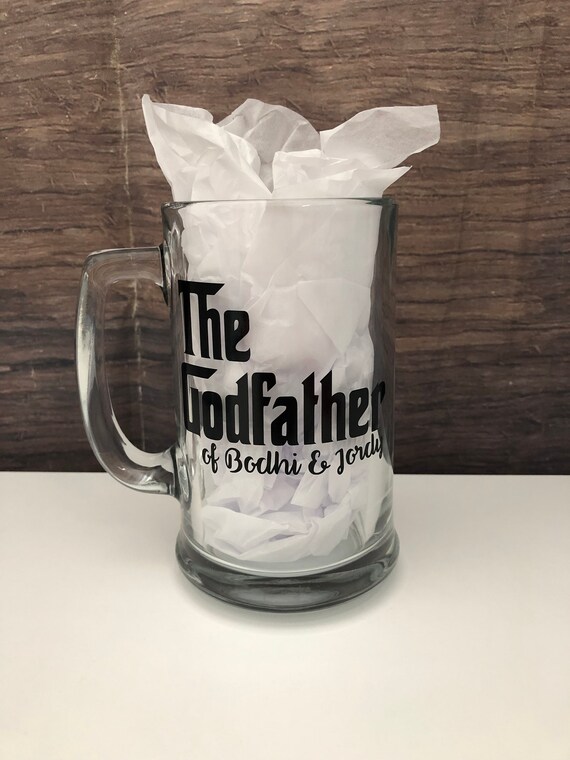 Great Godfather Gift Personalized Godfather beer mug Baptism Etsy