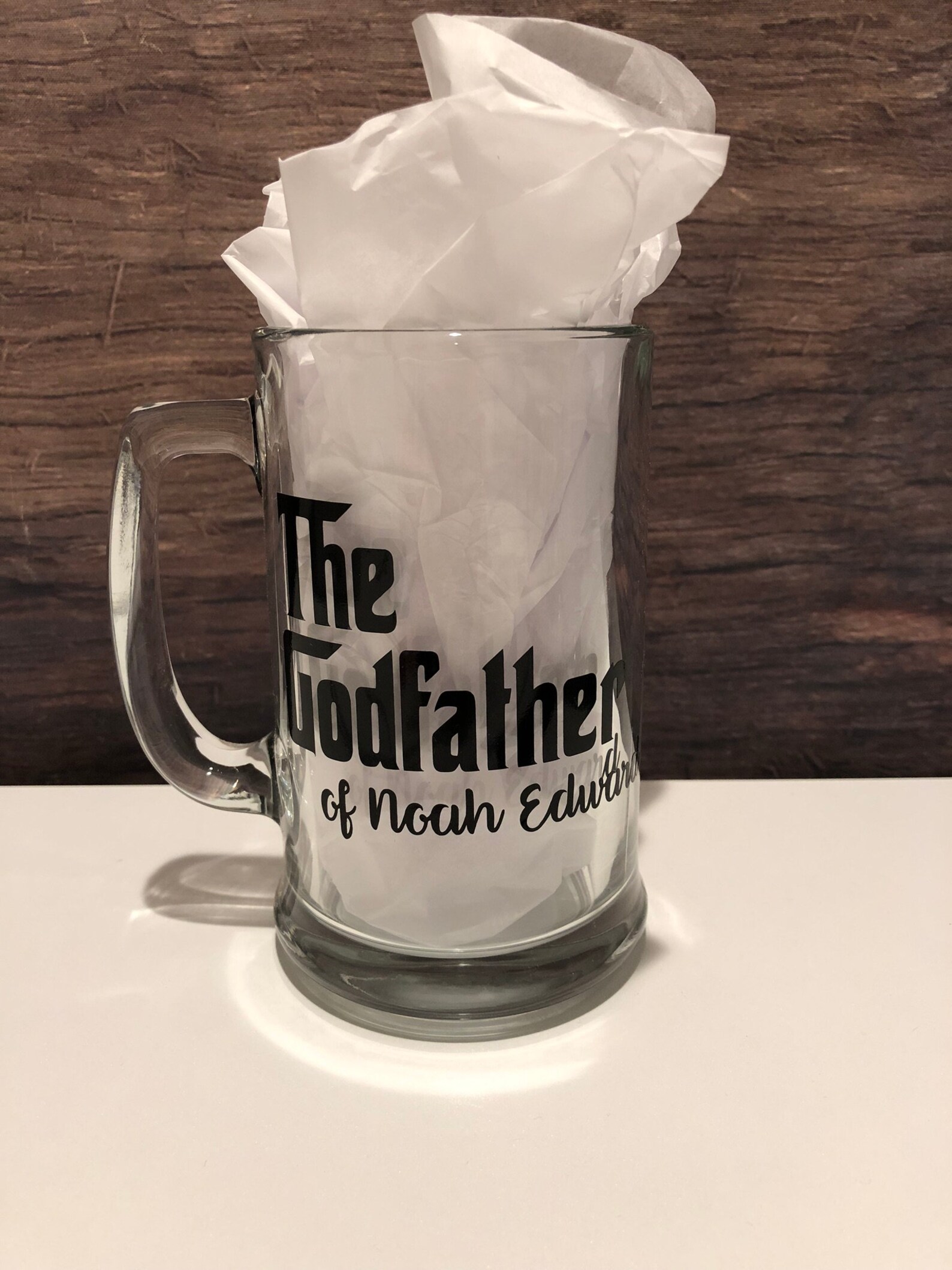 Great Godfather Gift Personalized Godfather beer mug Baptism Etsy