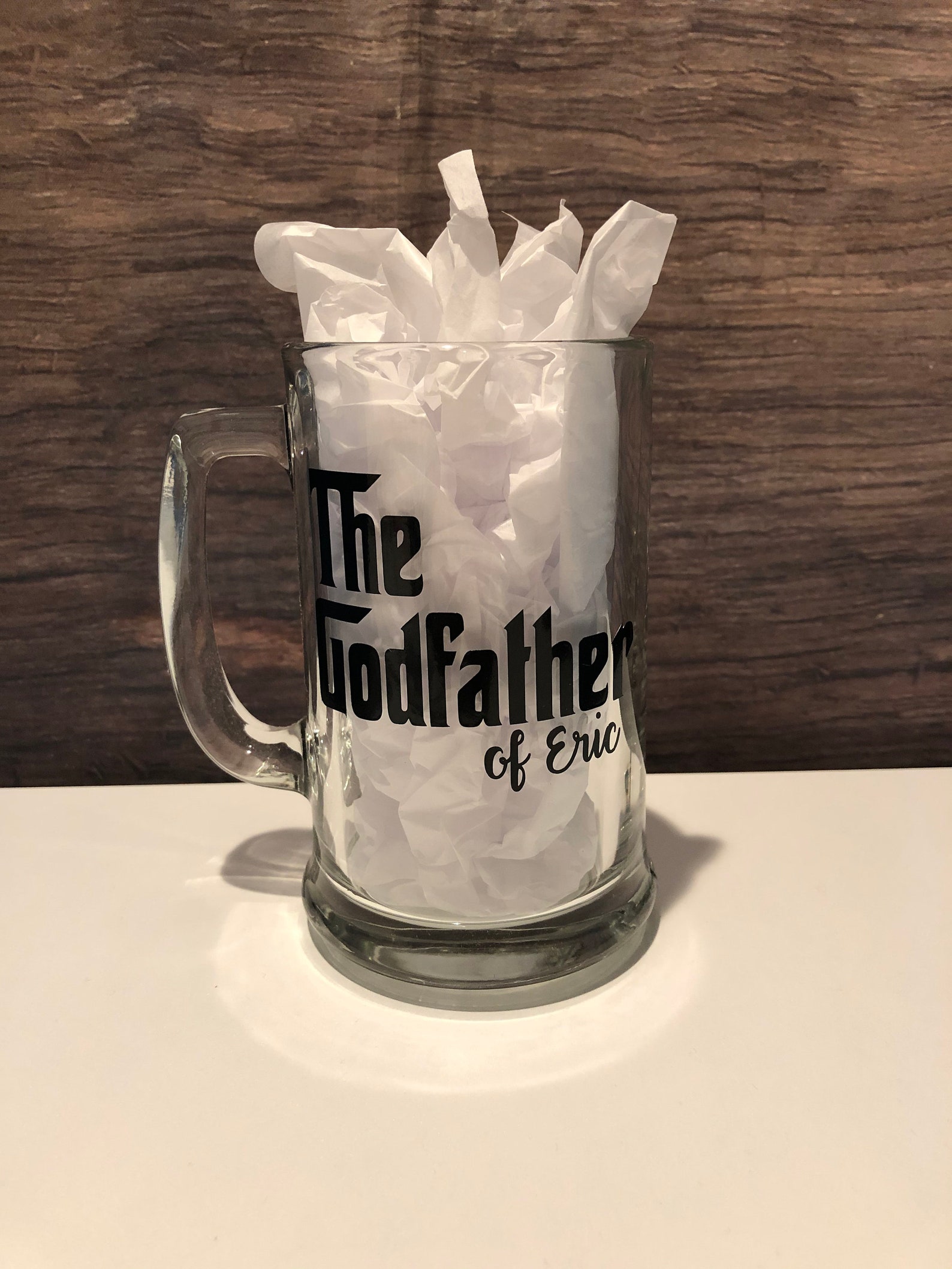 Great Godfather Gift Personalized Godfather beer mug Baptism Etsy