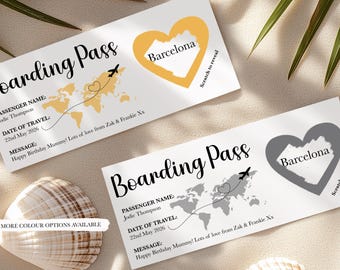 Personalised Boarding Pass Scratch to Reveal Gift | Surprise Trip Reveal Ticket | Holiday Reveal Gift | Birthday Travel Surprise