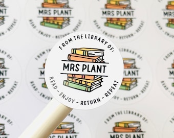 From the library of, Book stickers, personalised sticker, book label, teacher stickers, custom label, the library of sticker, custom sticker