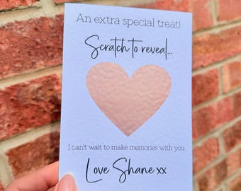 Surprise Holiday Reveal, Personalised Anniversary Scratch Card Gift Reveal,  Custom Birthday Surprise, Funny Birthday Gift, Scratch Off Card