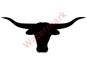 Texas Longhorn Head Decal SVG/PNG | 13,248x5760 pixels