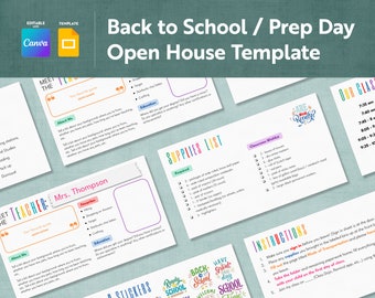 Meet the Teacher & Open House Template Editable using Canva and Google Slides