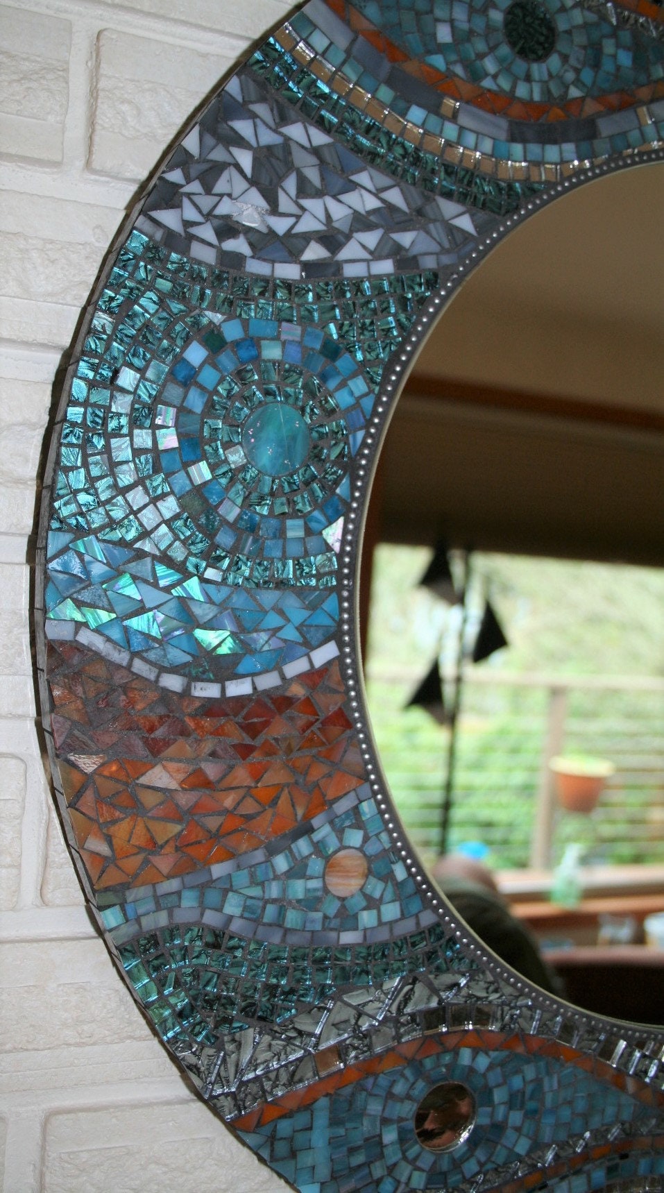 NEW waves Mosaic Design Stained Glass Mosaic Etsy
