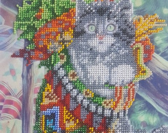 Schöne Katzen DIY gestempelt Kreuzstich Kits DIY Handarbeiten Hochzeit
