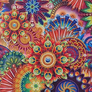 Rainbow Fractal bead embroidery kits Abstract beaded cross stitch kits beading pattern needlework partial embroidery handcraft tapestry kit