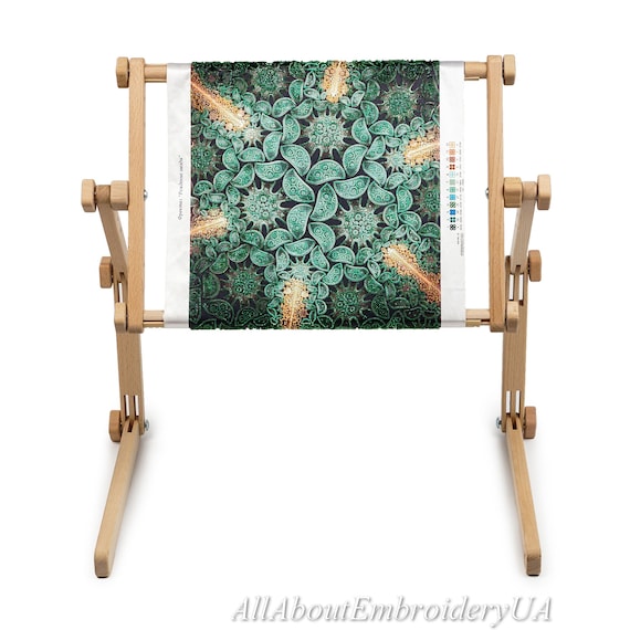 Needlework Floor-Standing Type Stand with Adjustable Frame Made of Organic Beech Wood Tapestry Cross Stitch Embroidery Frame Holder 15.7 x 22