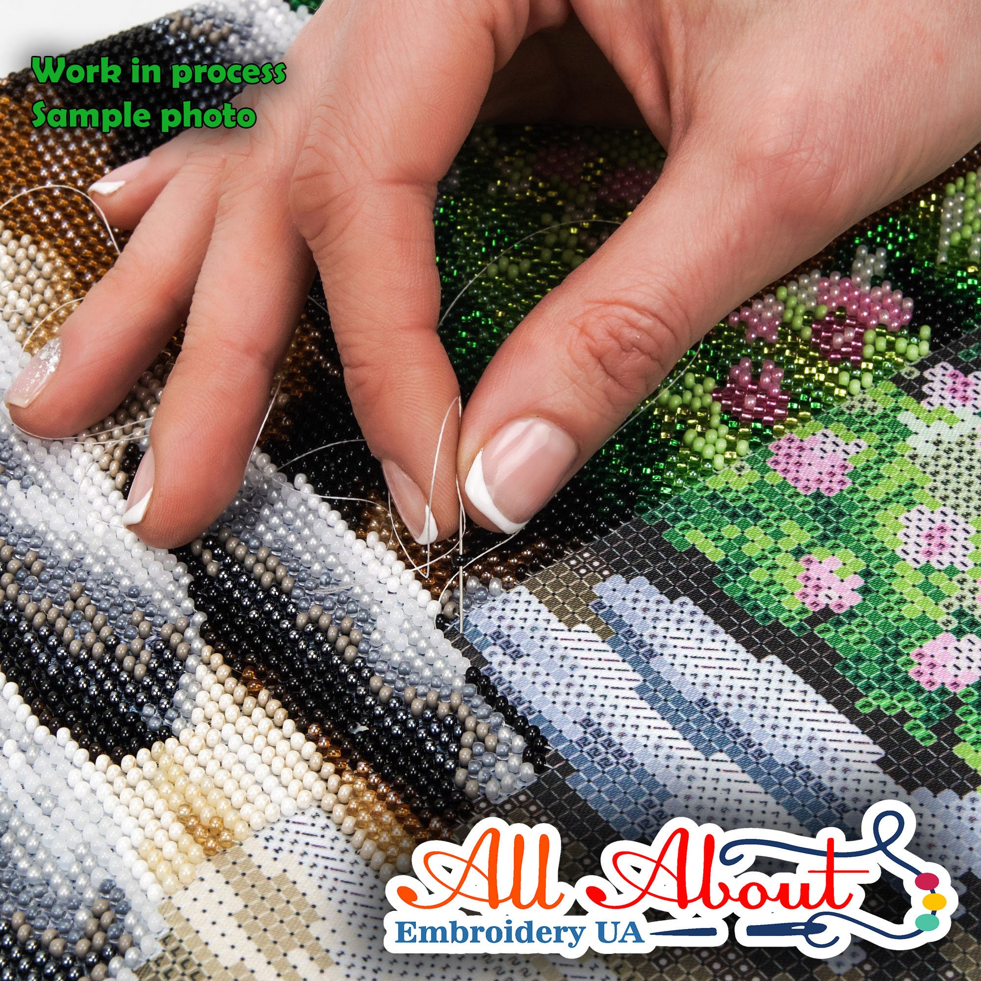 Bead Embroidery Kit Roses Needlepoint Tapestries Kit Floral Etsy