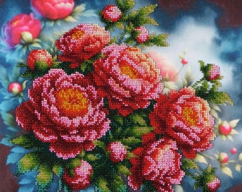 AllAboutEmbroideryUA ビーズ刺繍キット ナイトピオニー DA-2112